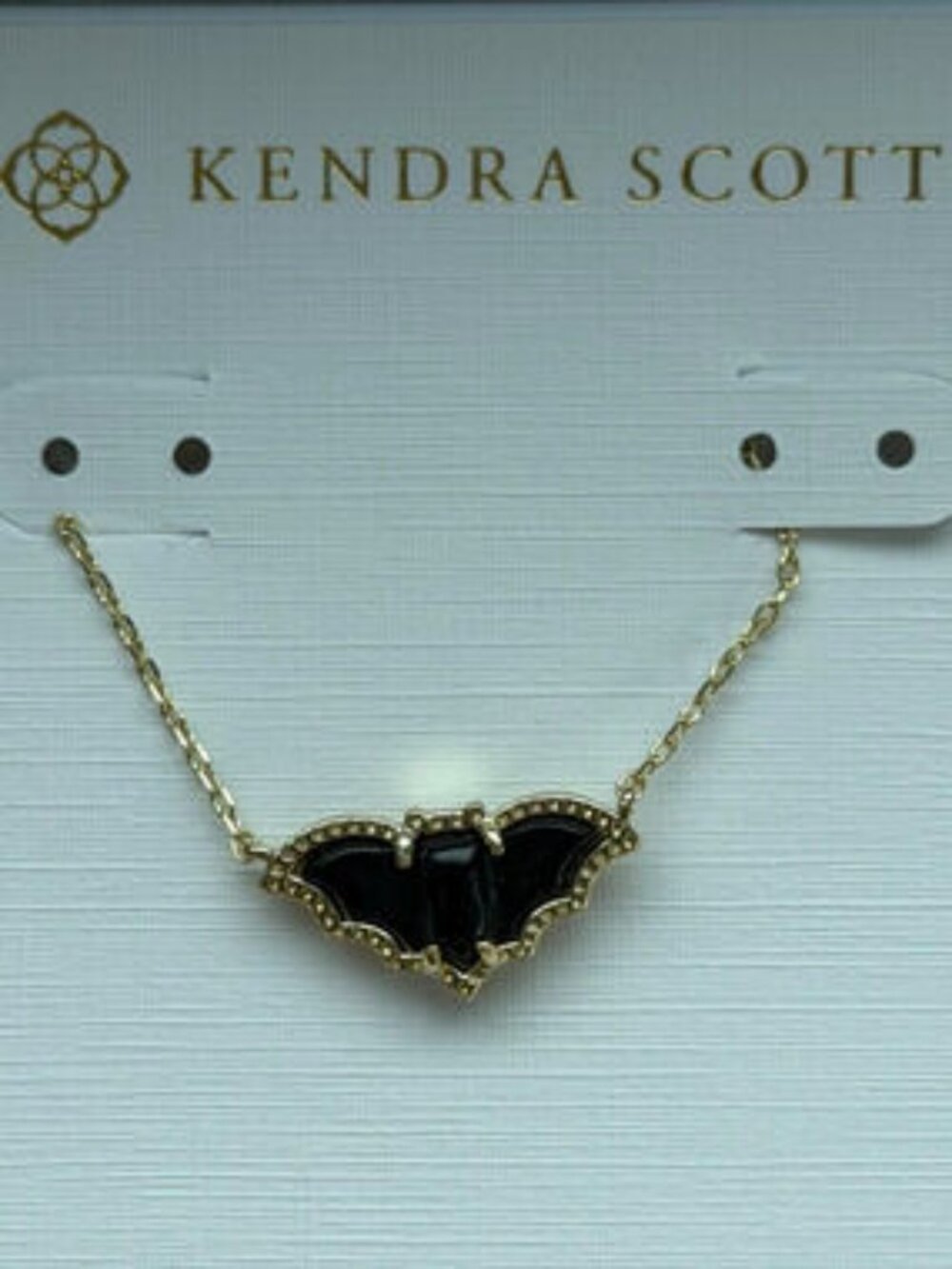 Kendra Scot Black Bat Pendant Necklace - Picture 2 of 3